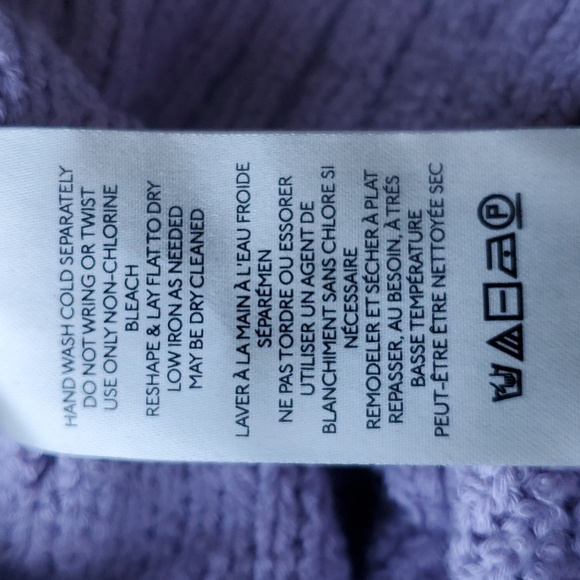 SOLDFree People Polly Lily Sweater Lavander Lilac Color Cropped Puff Sleeves XS - Picture 12 of 14